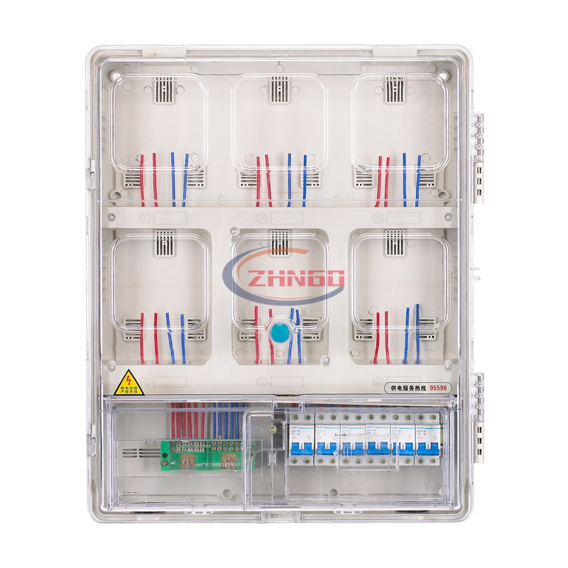 上下结构单相六表位机械式电表箱