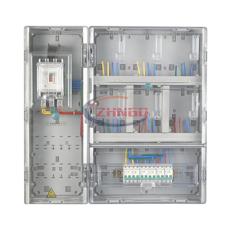 D型单相六表位插卡式电表箱